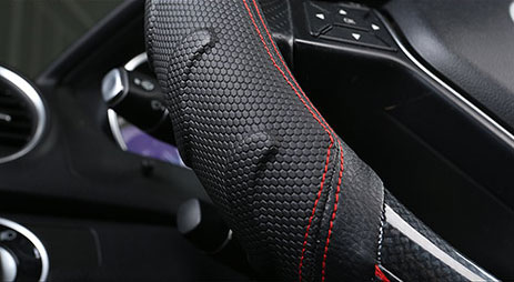 Wear-Resistant Leather Steering Wheel